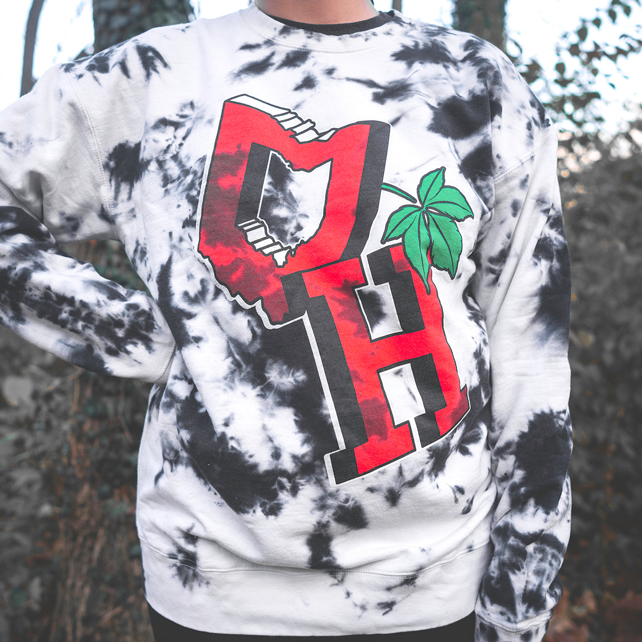 3D Ohio Tie dye Sweatshirt