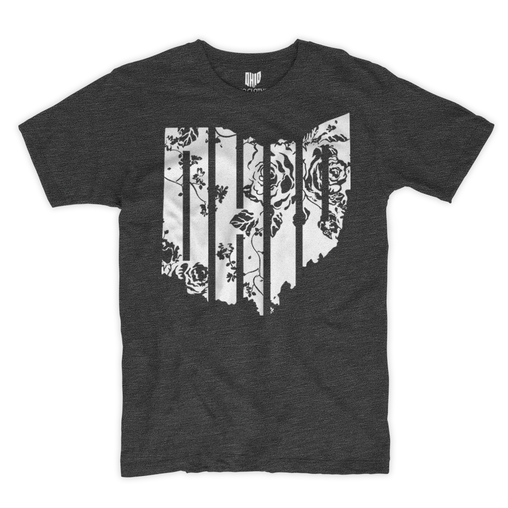 Floral T-shirt (Charcoal)