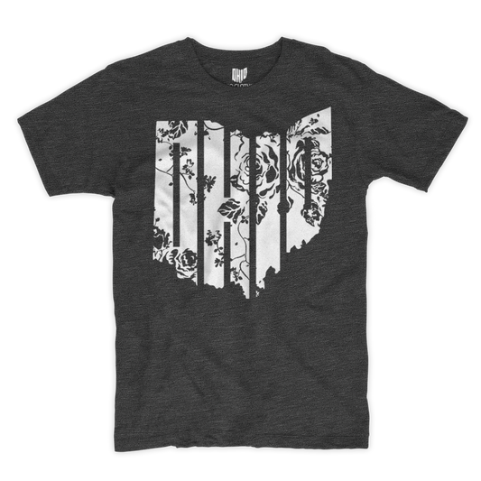 Floral T-shirt (Charcoal)