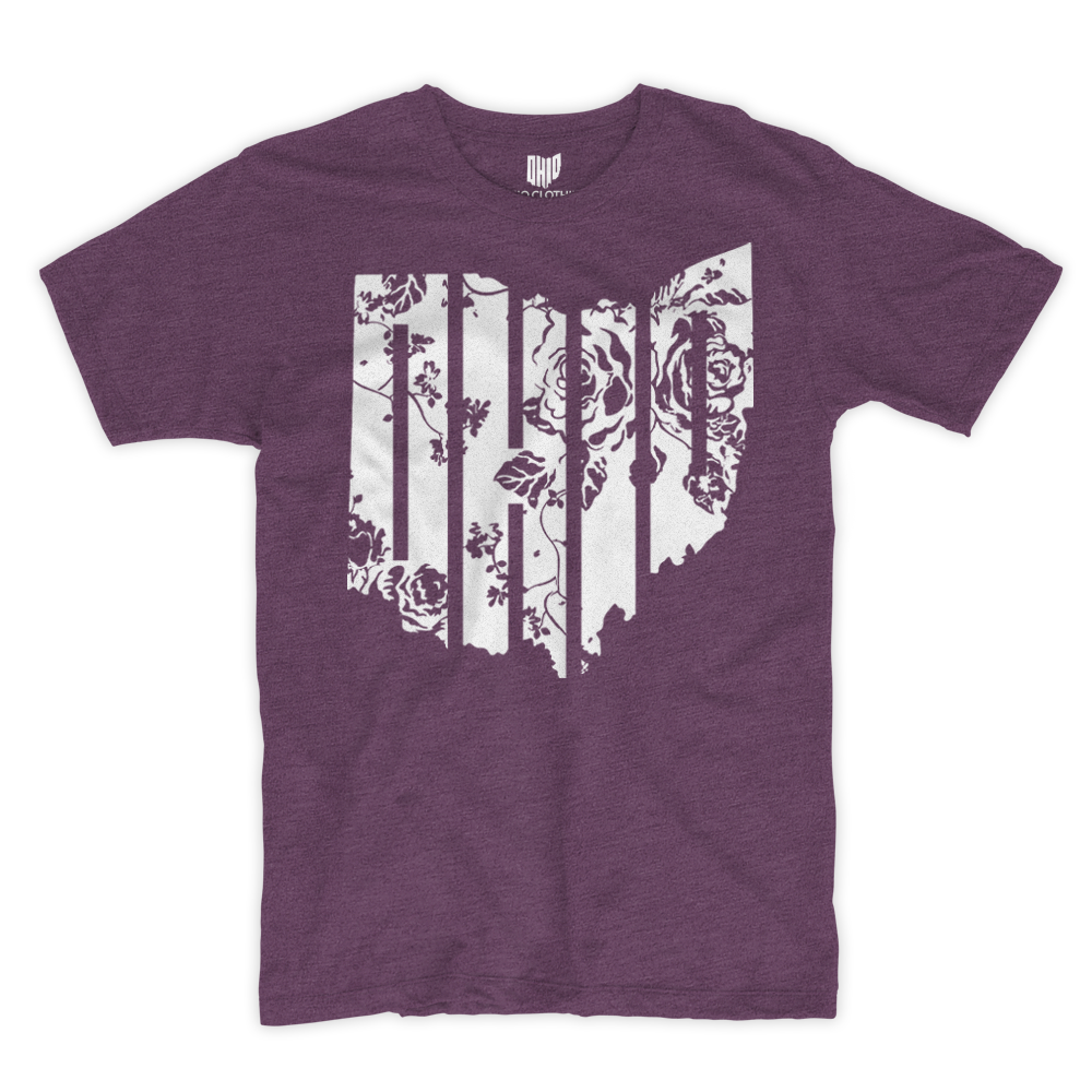 Floral T-shirt (Eggplant)